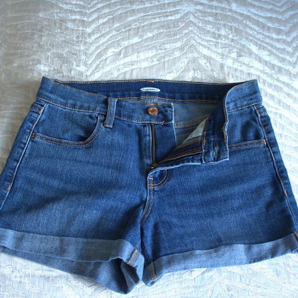 Old Navy Pants - Cuffed Denim Shorts | Mid-Rise Jean Shorts
